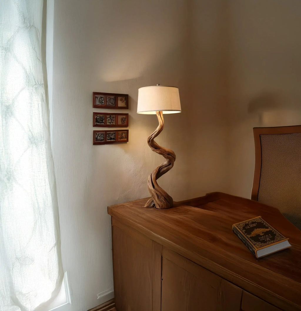 Rustic Driftwood Floor Lamp