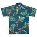 Tropical Birds (Jade) Hawaiian Shirts