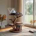 Handcrafted Wooden Record Player Stand
