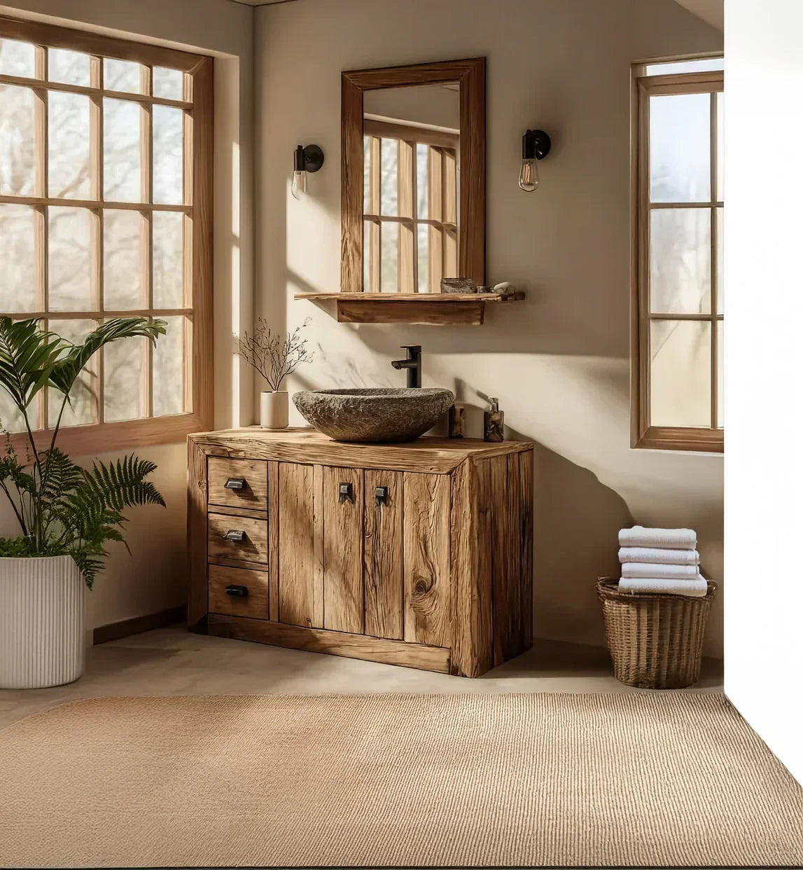 Farmhouse Live Edge Bathroom Vanity